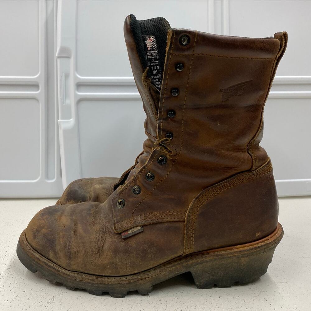 Men Red Wing 4420 Loggermax 9" Waterproof Safety Toe leather work boots, 11D - Picture 2 of 9